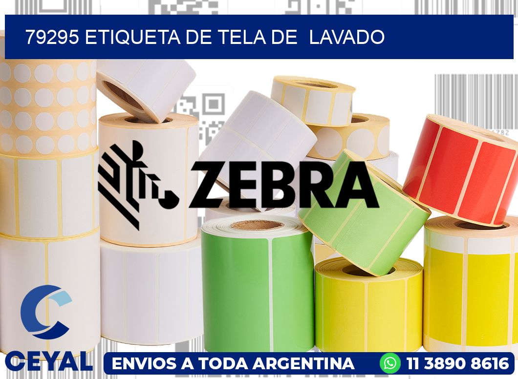 79295 etiqueta de tela de  lavado