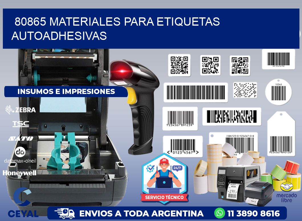 80865 materiales para etiquetas autoadhesivas