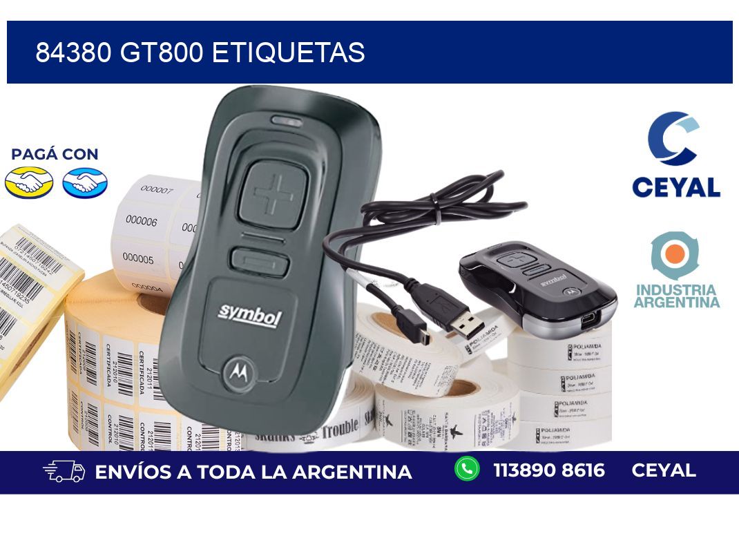 84380 GT800 etiquetas