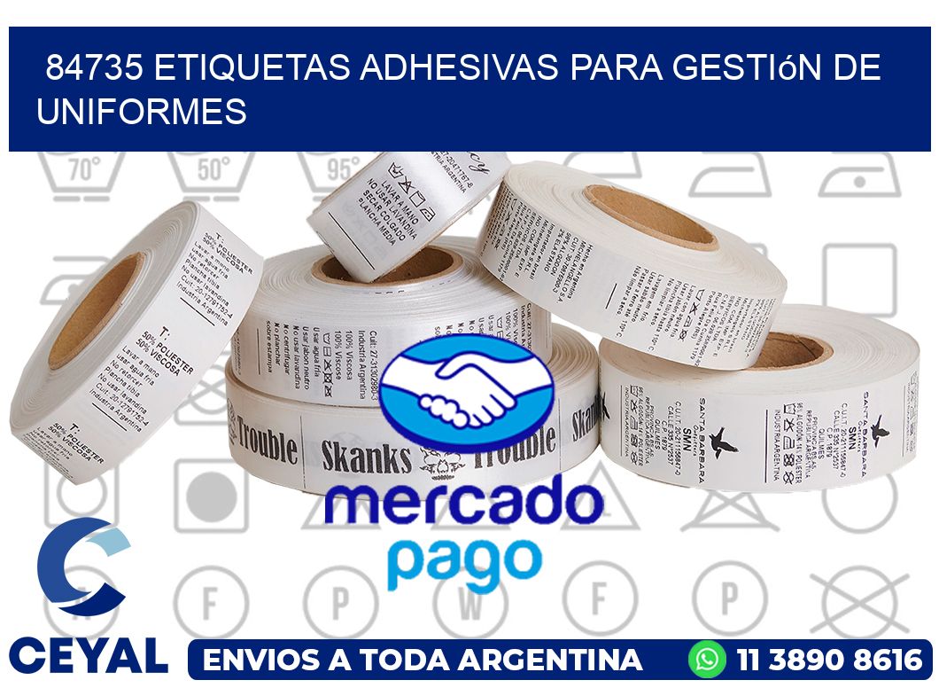84735 Etiquetas adhesivas para gestión de uniformes