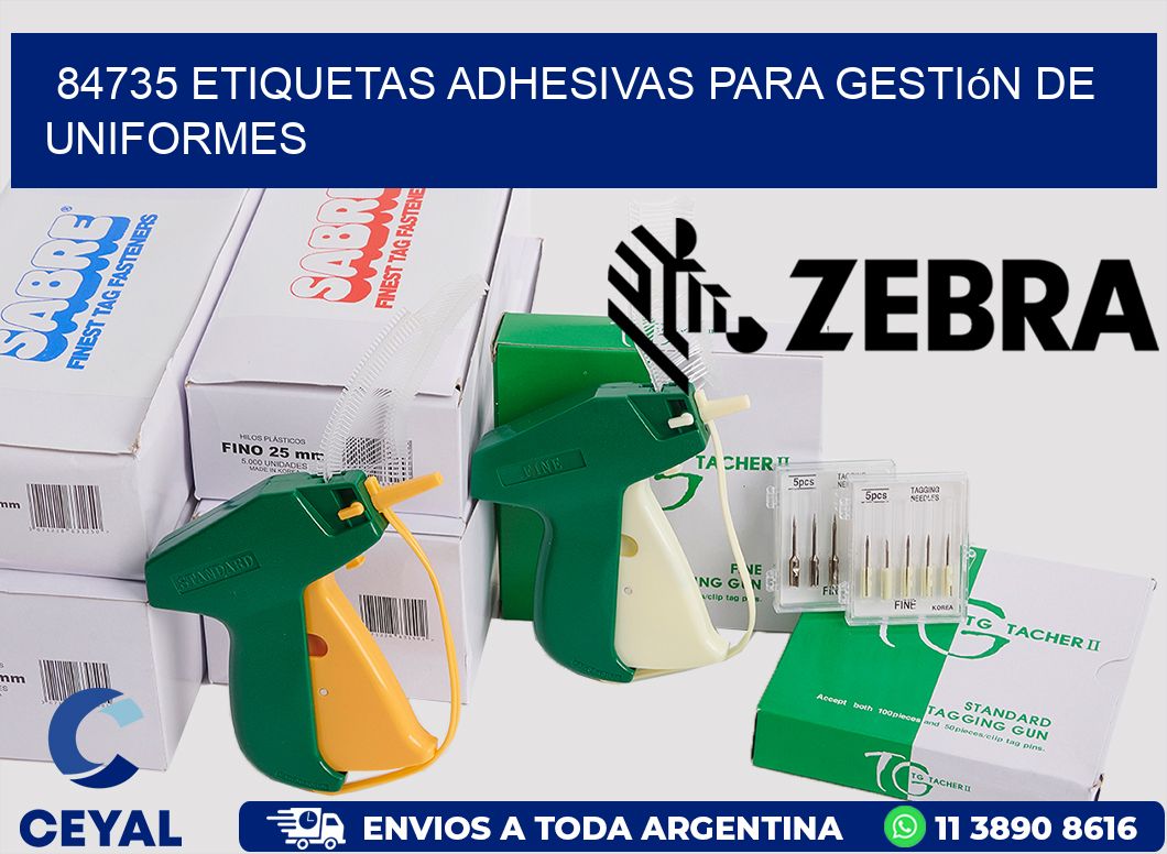 84735 Etiquetas adhesivas para gestión de uniformes