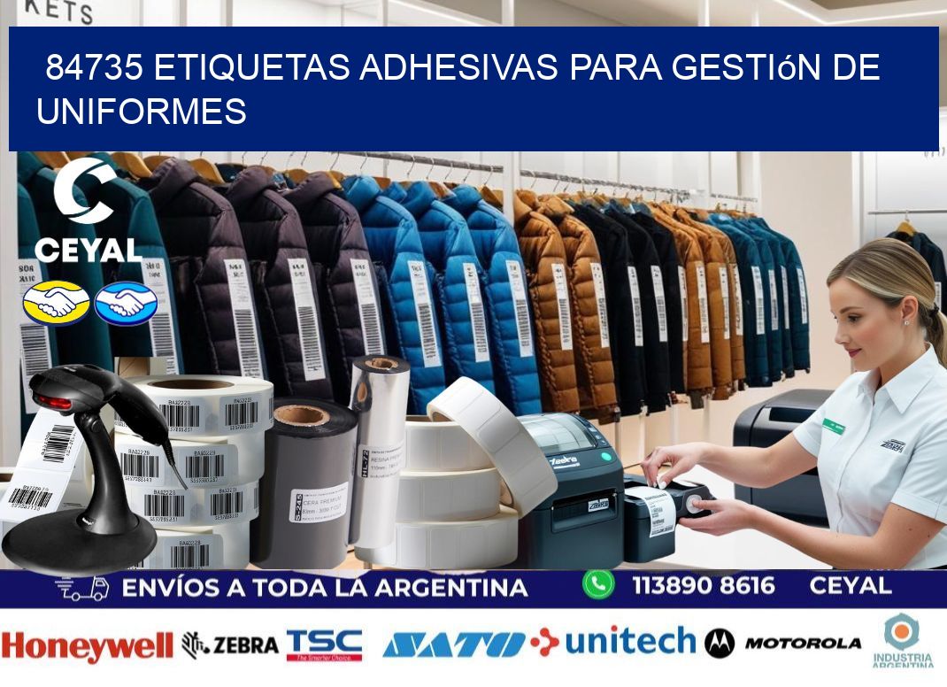 84735 Etiquetas adhesivas para gestión de uniformes