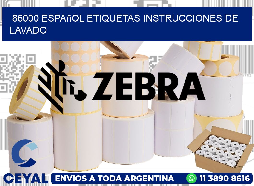 86000 español etiquetas instrucciones de lavado