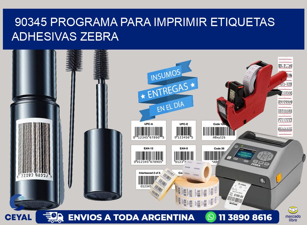 90345 Programa para imprimir etiquetas adhesivas zebra
