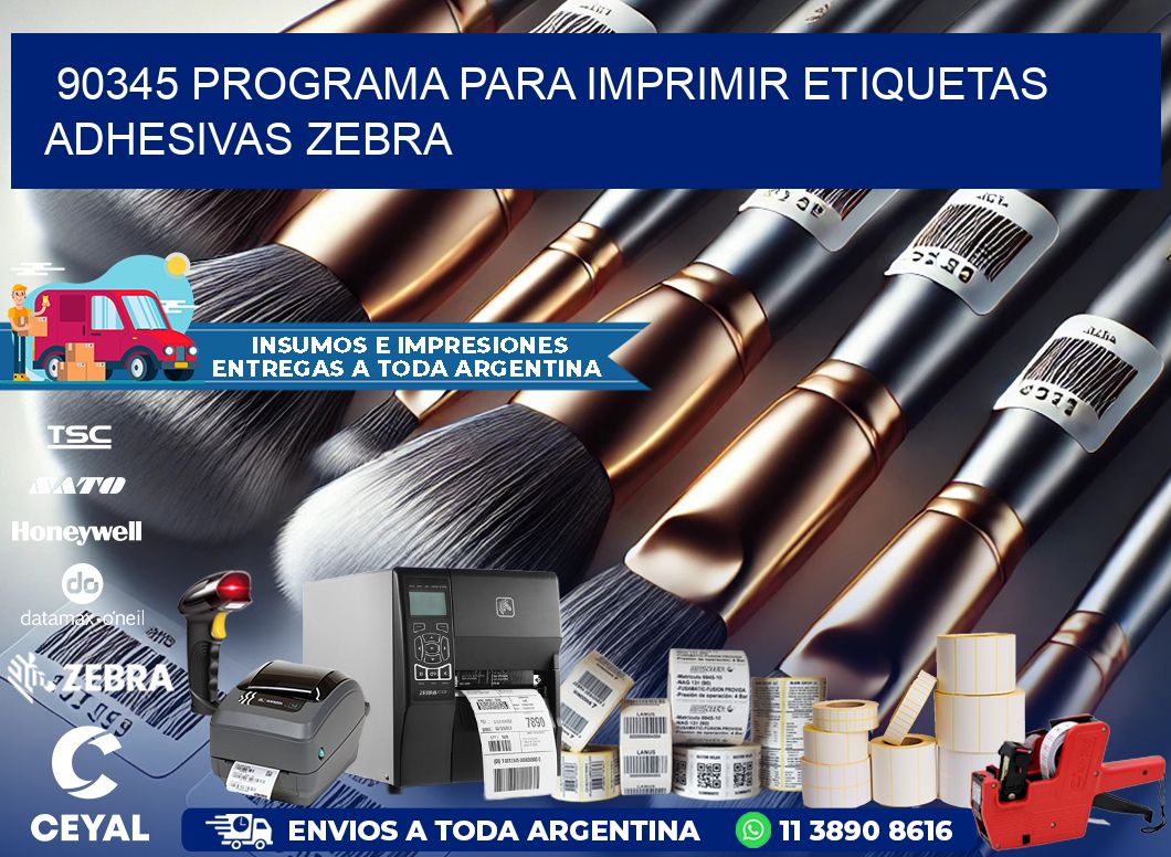 90345 Programa para imprimir etiquetas adhesivas zebra