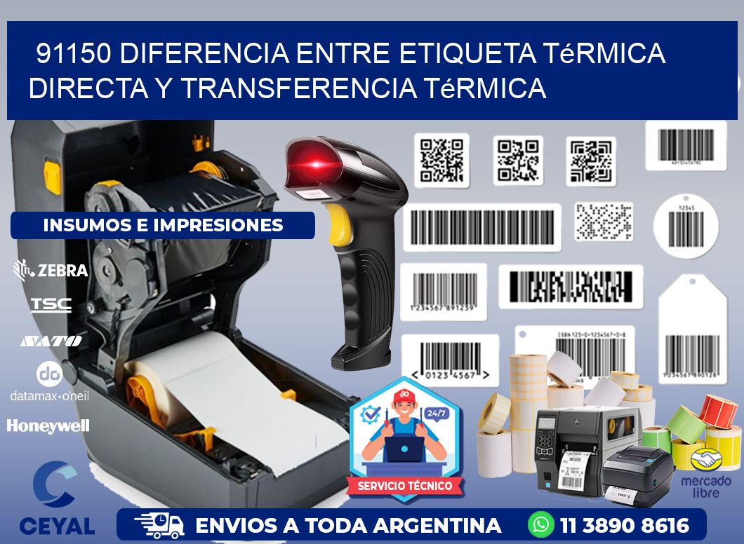 91150 diferencia entre etiqueta térmica directa y transferencia térmica