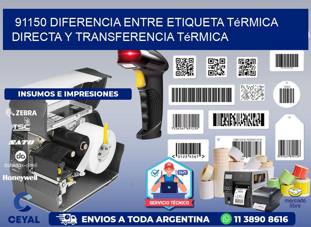 91150 diferencia entre etiqueta térmica directa y transferencia térmica