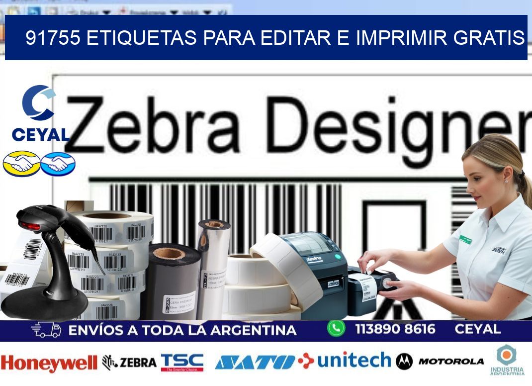 91755 Etiquetas para editar e imprimir gratis