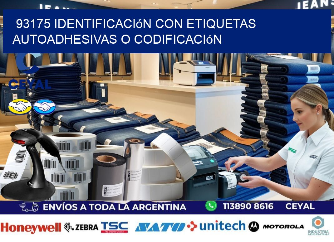 93175 identificación con etiquetas autoadhesivas o codificación