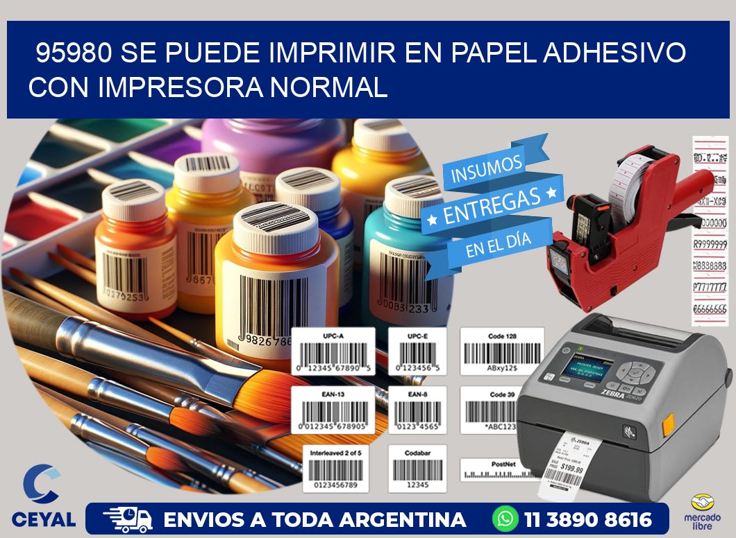 95980 Se puede imprimir en papel adhesivo con impresora normal