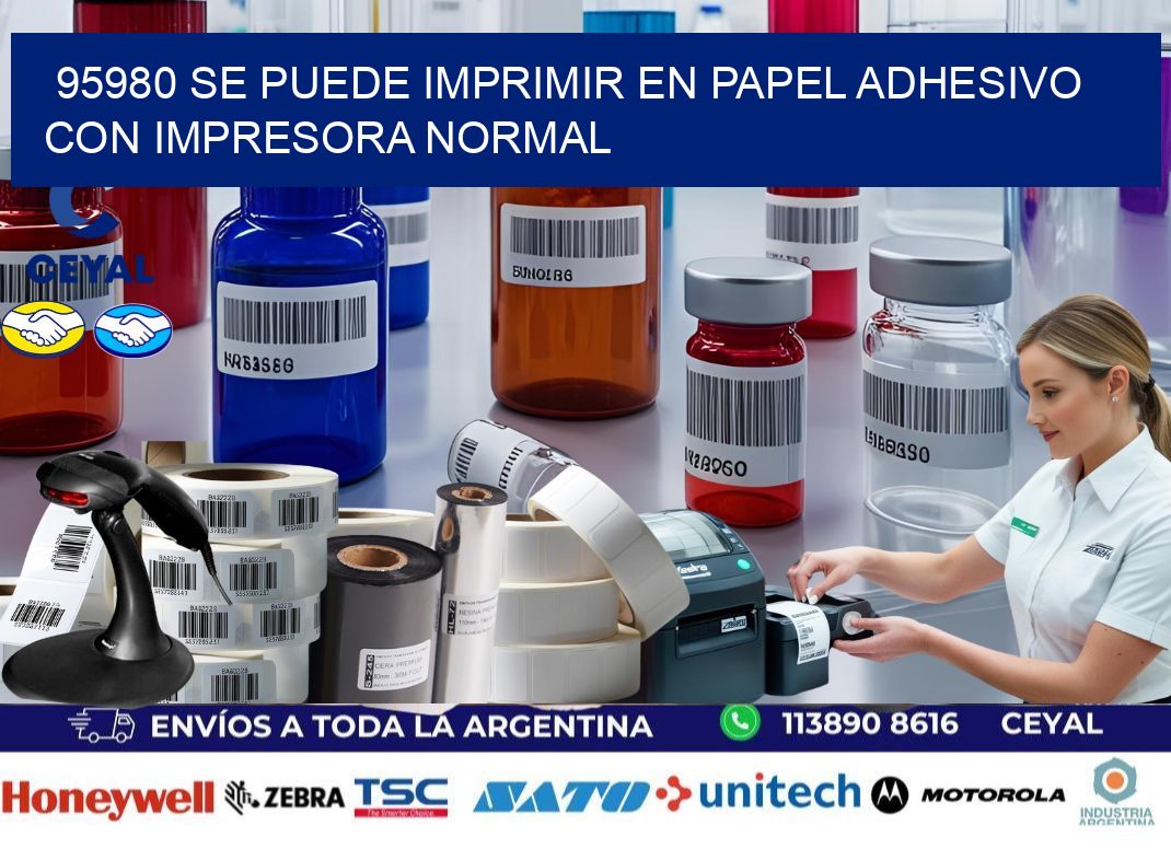 95980 Se puede imprimir en papel adhesivo con impresora normal