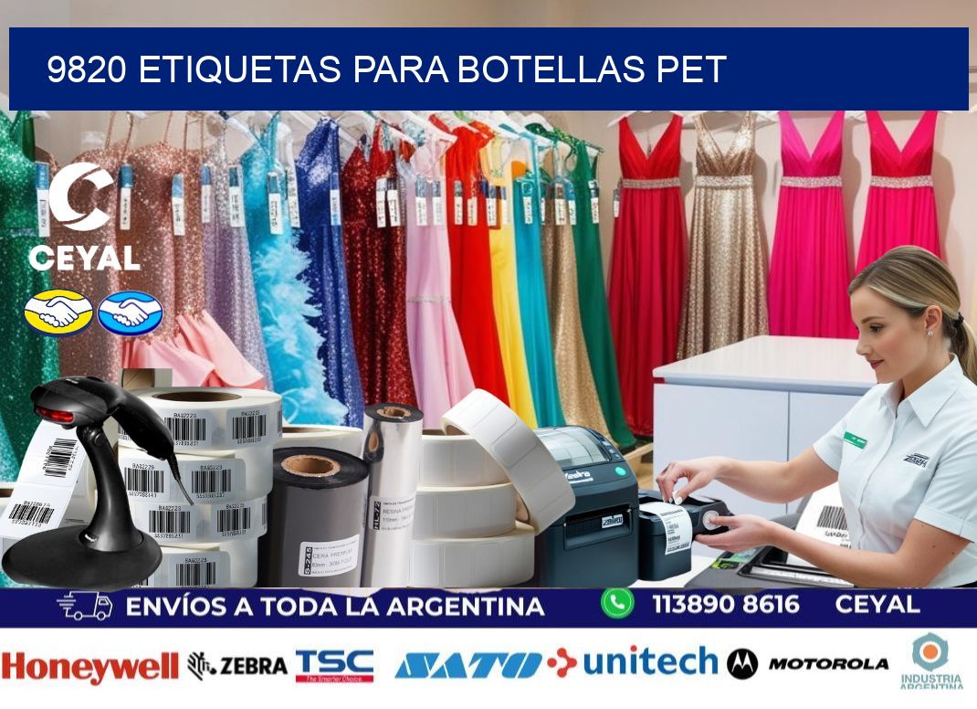 9820 Etiquetas para botellas PET