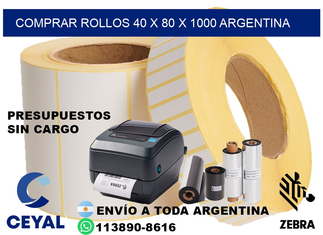 Comprar Rollos 40 x 80 x 1000 argentina