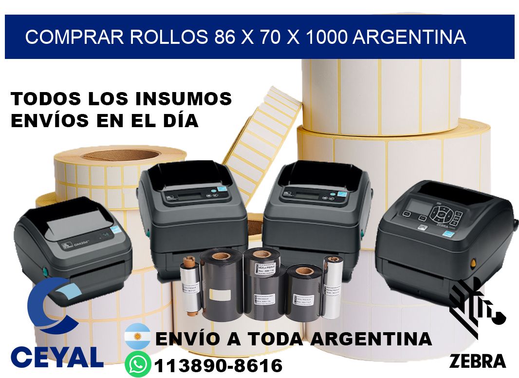 Comprar Rollos 86 x 70 x 1000 argentina