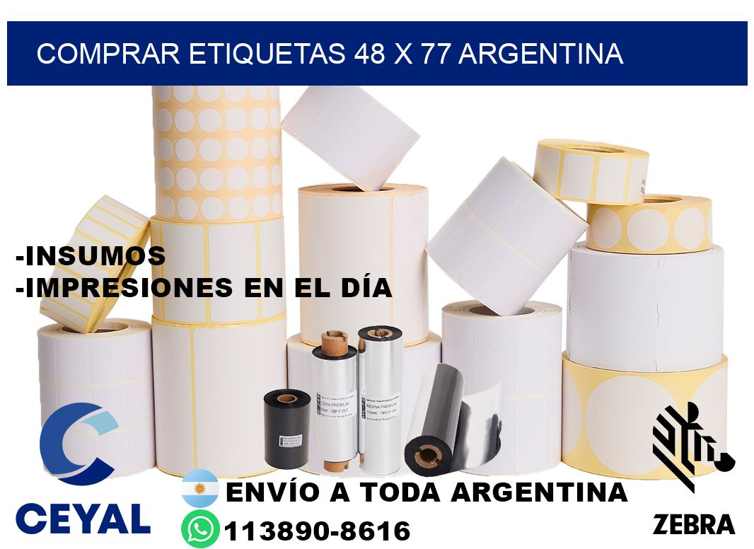 Comprar etiquetas 48 x 77 argentina