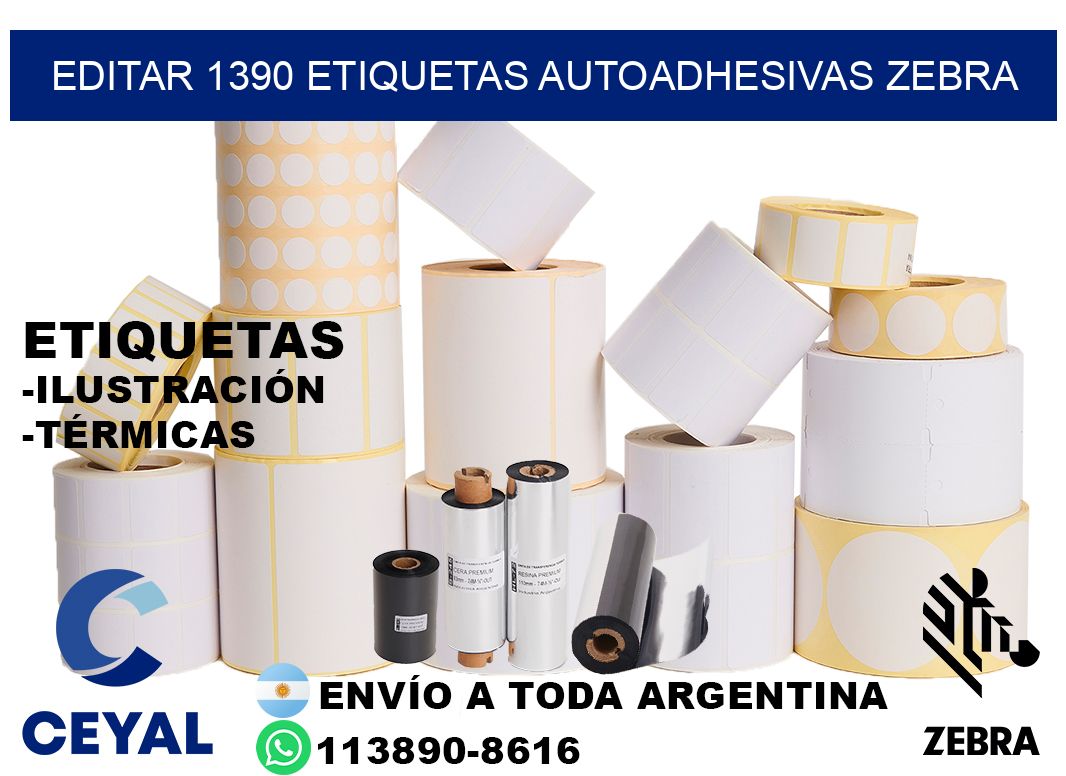 EDITAR 1390 ETIQUETAS AUTOADHESIVAS ZEBRA