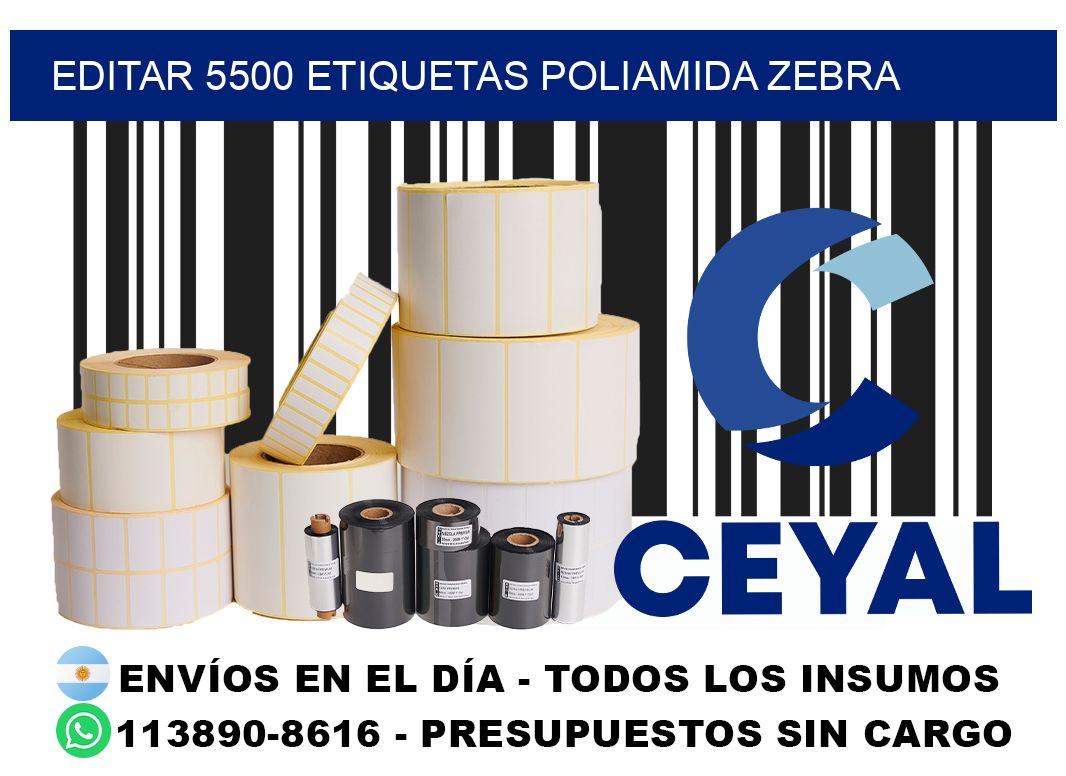 EDITAR 5500 ETIQUETAS POLIAMIDA ZEBRA