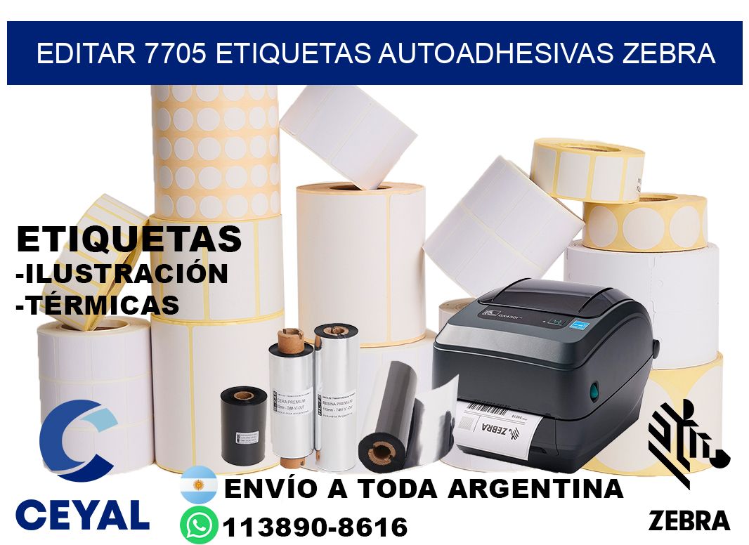 EDITAR 7705 ETIQUETAS AUTOADHESIVAS ZEBRA