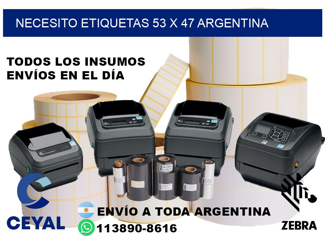 Necesito etiquetas 53 x 47 argentina