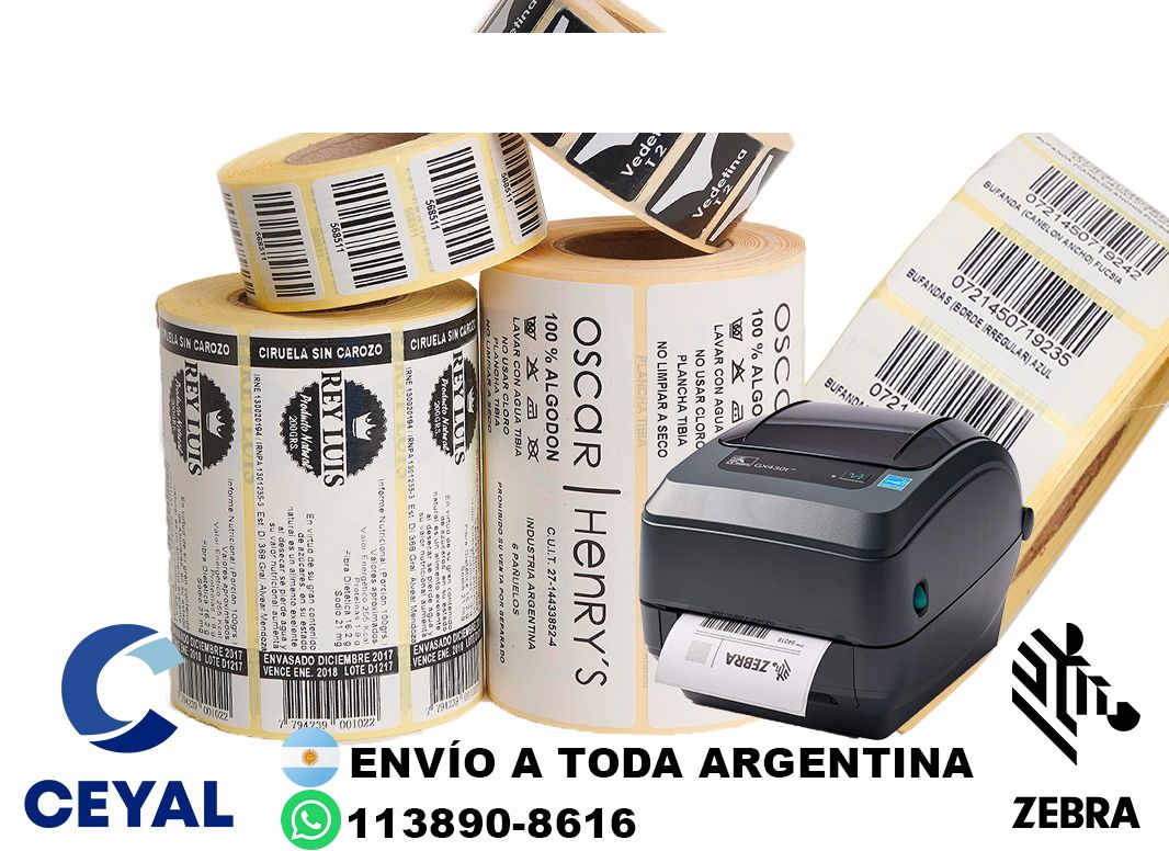 etiquetas personalizada en rollos 21 x 62