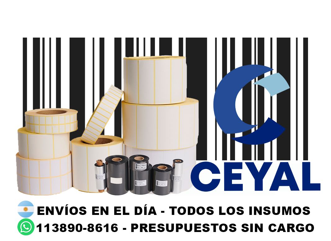 etiquetas personalizada en rollos 21 x 62