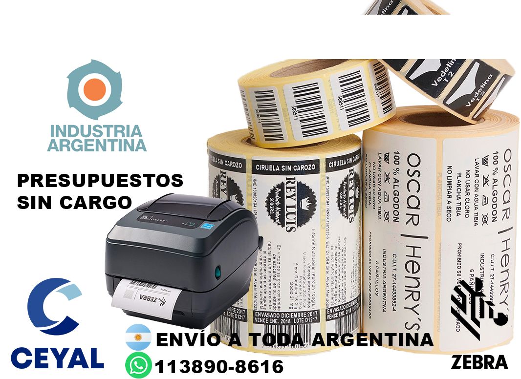 etiquetas personalizada en rollos 48 x 25