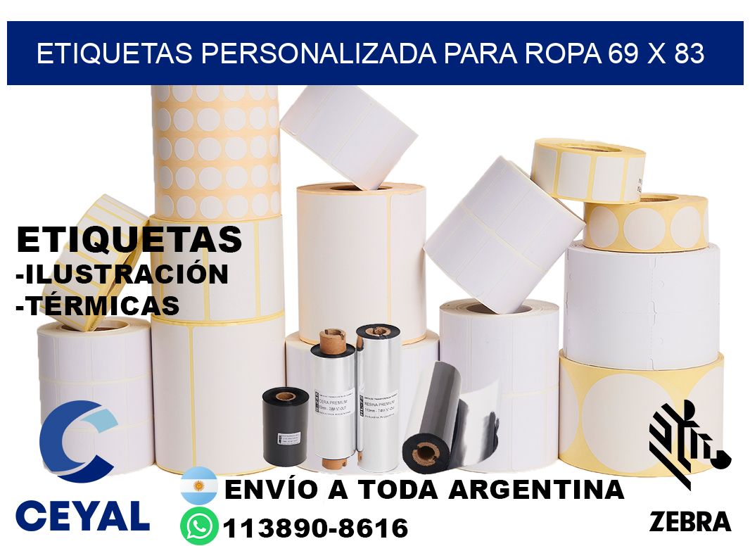 etiquetas personalizada para ropa 69 x 83