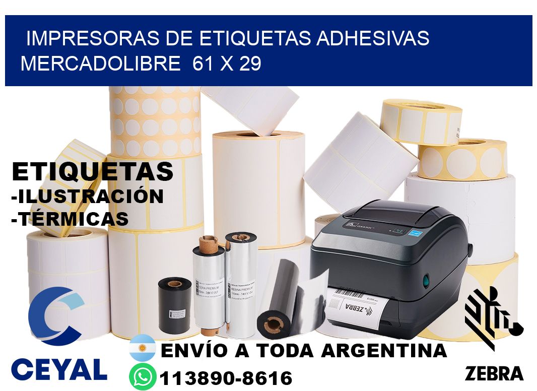 impresoras de etiquetas adhesivas mercadolibre 61 x 29