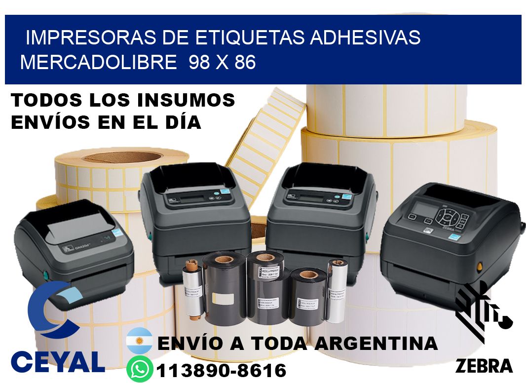 impresoras de etiquetas adhesivas mercadolibre 98 x 86