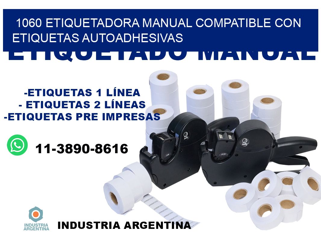 1060 etiquetadora manual compatible con etiquetas autoadhesivas