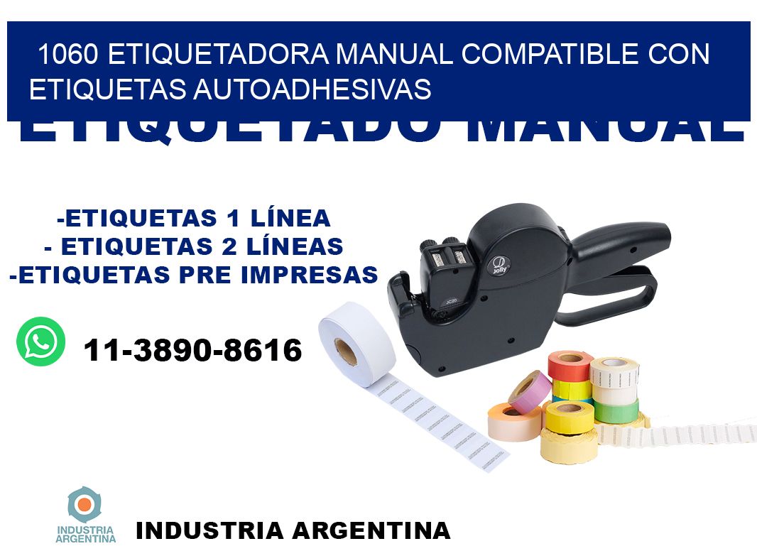1060 etiquetadora manual compatible con etiquetas autoadhesivas