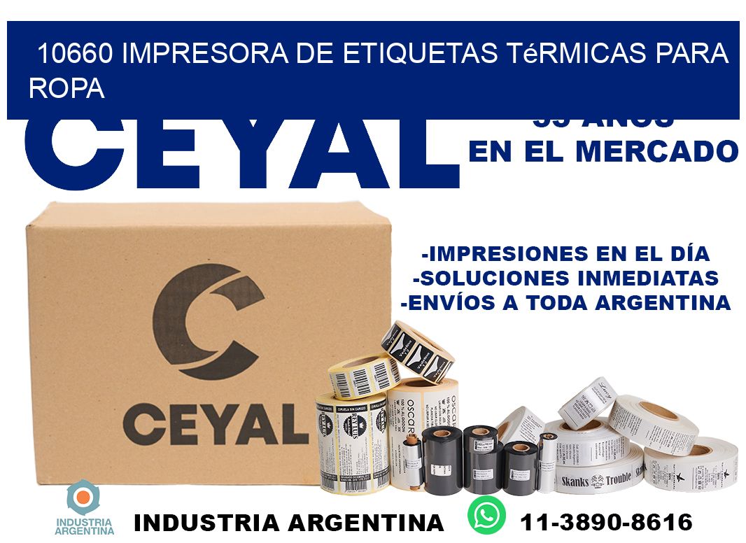 10660 impresora de etiquetas térmicas para ropa