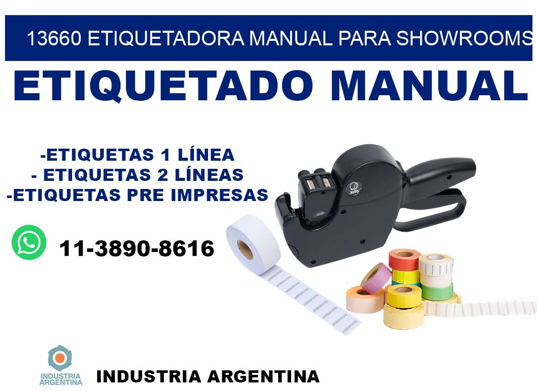 13660 etiquetadora manual para showrooms