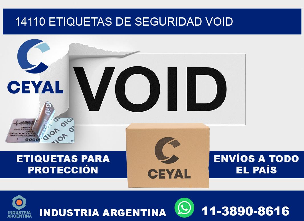 14110 etiquetas de seguridad void