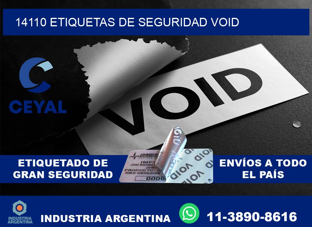 14110 etiquetas de seguridad void