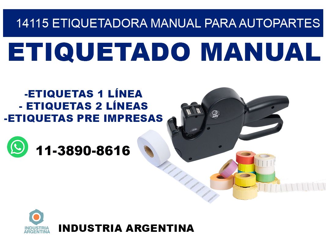 14115 etiquetadora manual para autopartes