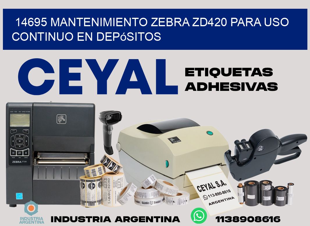 14695 mantenimiento zebra zd420 para uso continuo en depósitos