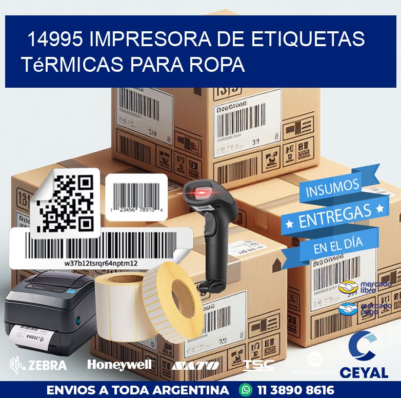 14995 impresora de etiquetas térmicas para ropa