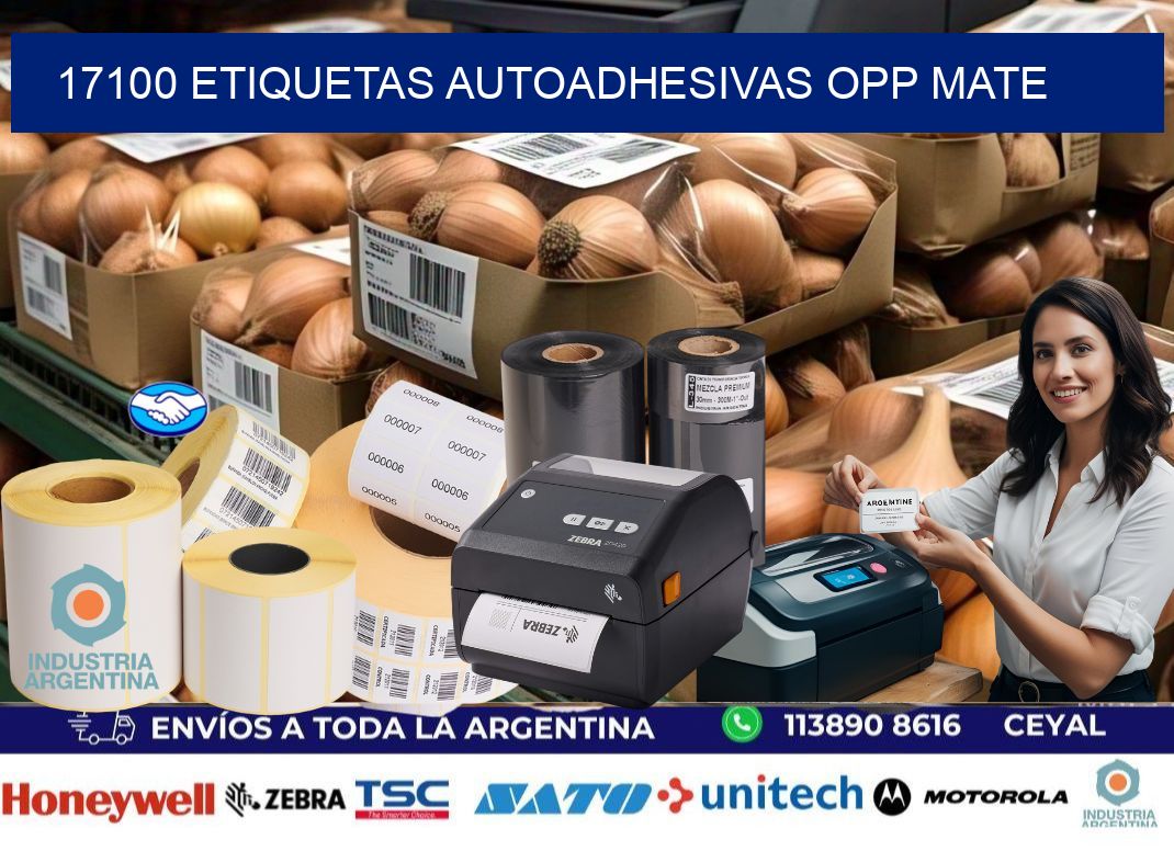 17100 etiquetas autoadhesivas Opp Mate