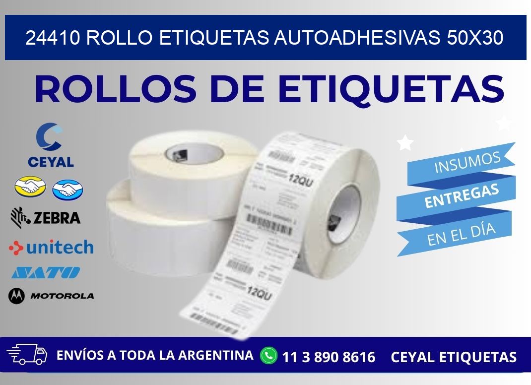 24410 Rollo Etiquetas autoadhesivas 50x30