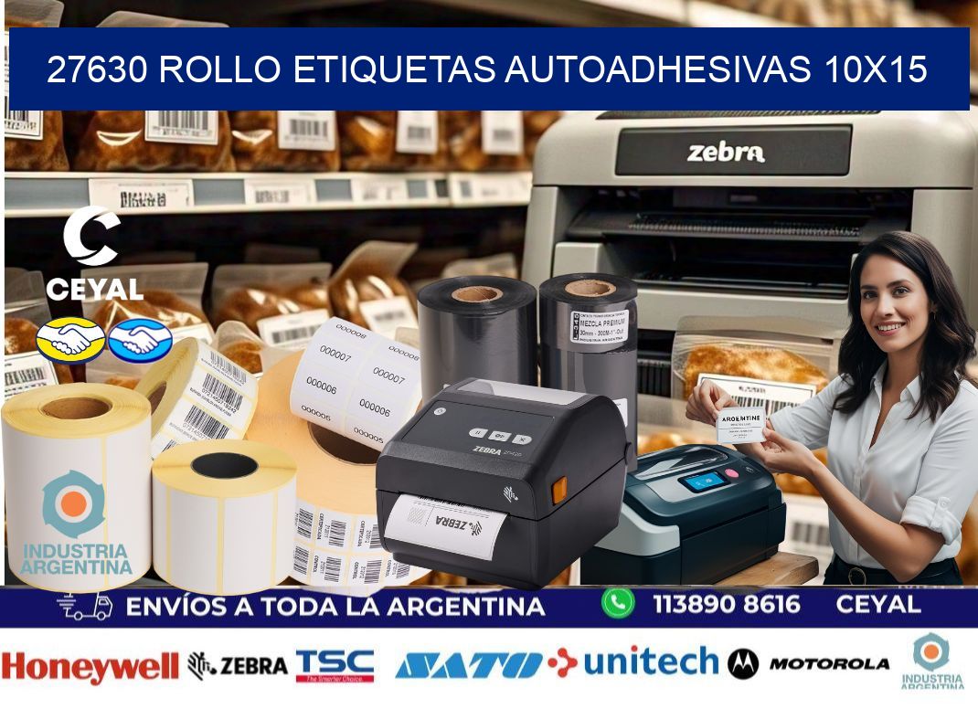 27630 Rollo Etiquetas autoadhesivas 10x15