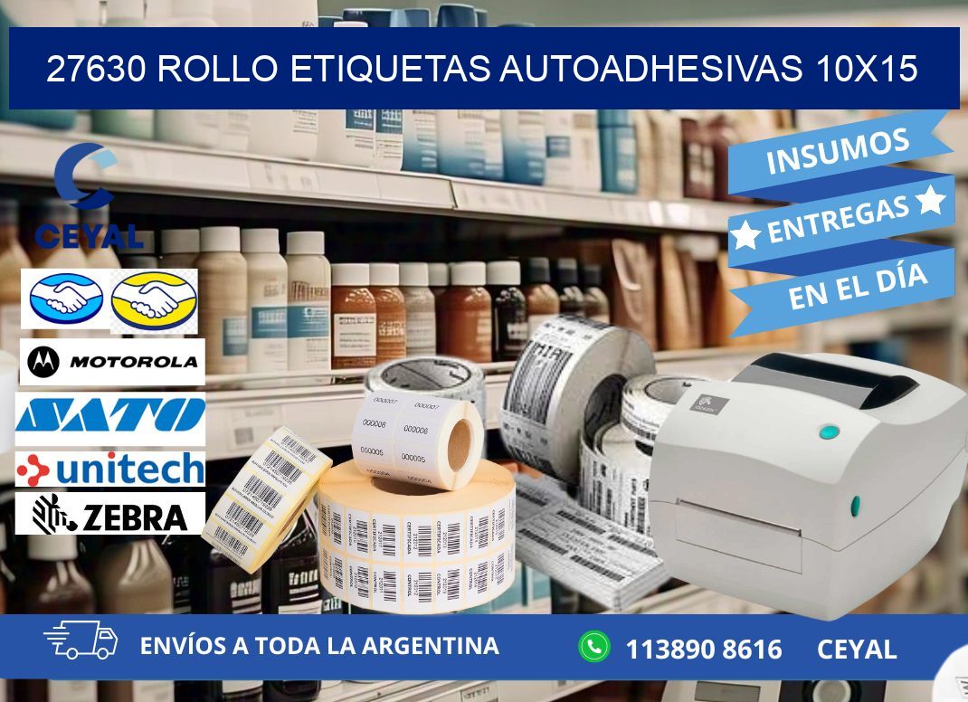 27630 Rollo Etiquetas autoadhesivas 10x15
