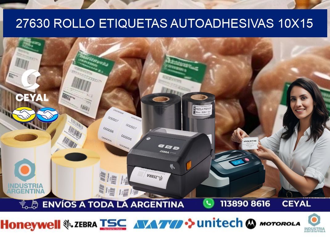 27630 Rollo Etiquetas autoadhesivas 10x15
