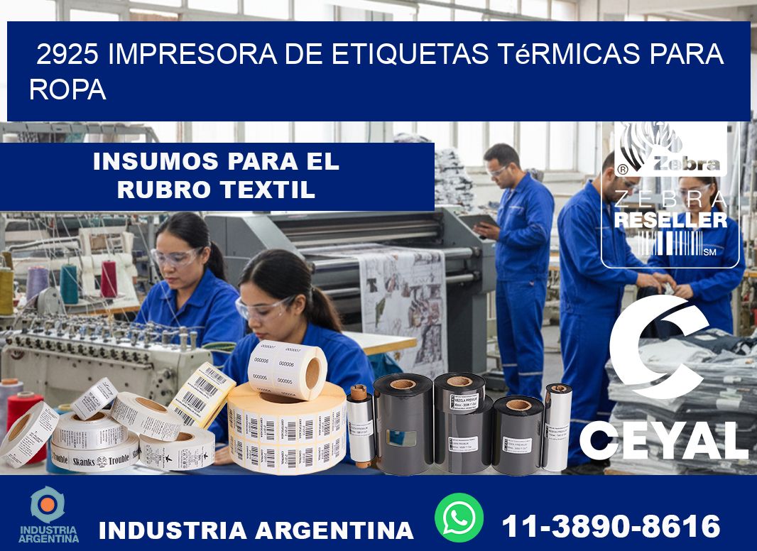 2925 impresora de etiquetas térmicas para ropa