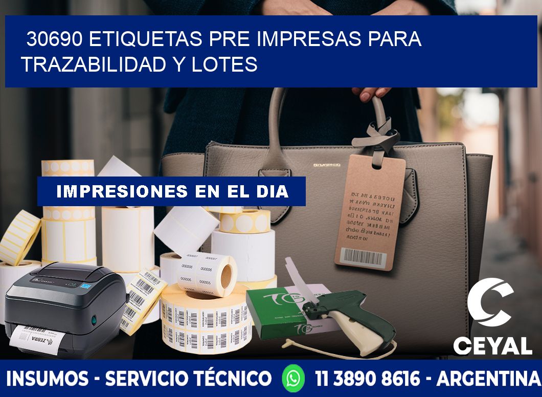 30690 etiquetas pre impresas para trazabilidad y lotes