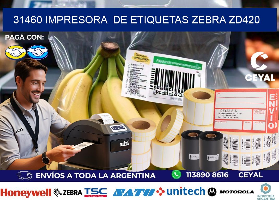 31460 impresora de etiquetas Zebra ZD420