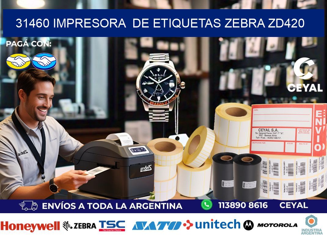 31460 impresora  de etiquetas Zebra ZD420