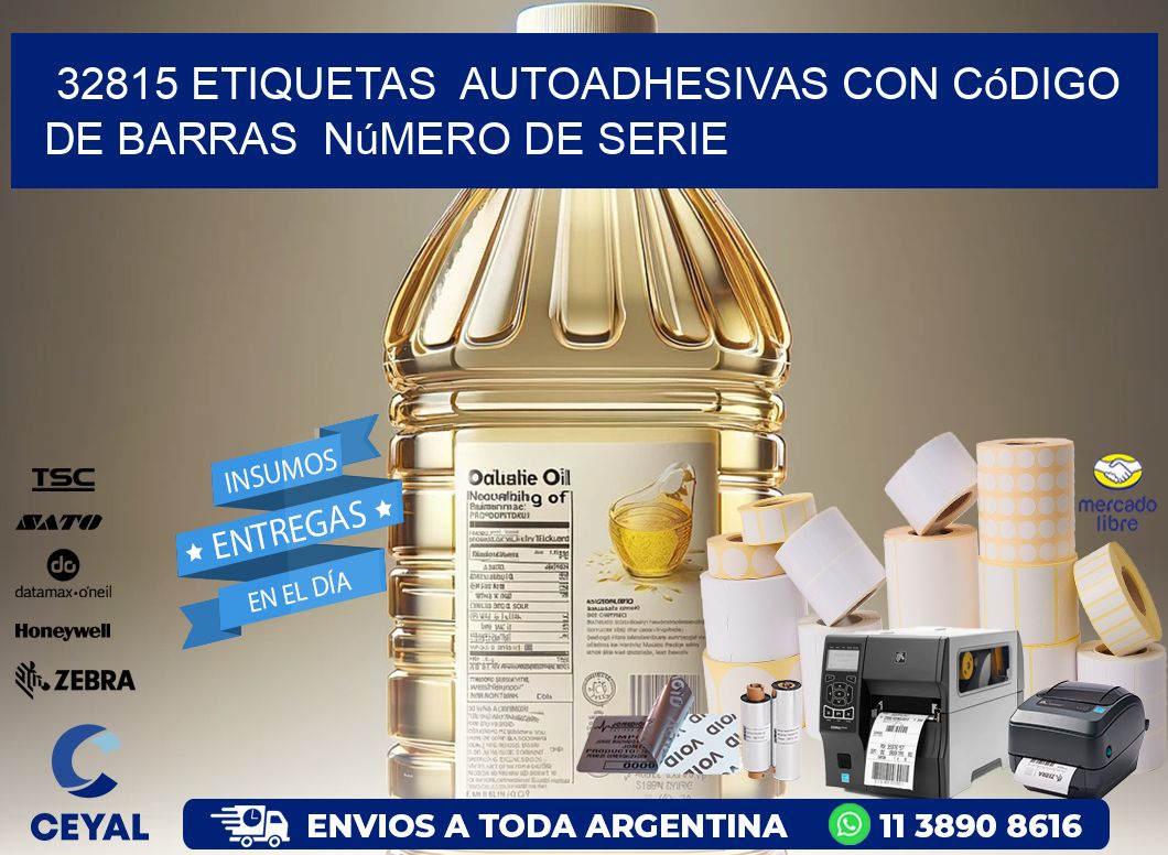 32815 etiquetas  autoadhesivas con código de barras  número de serie