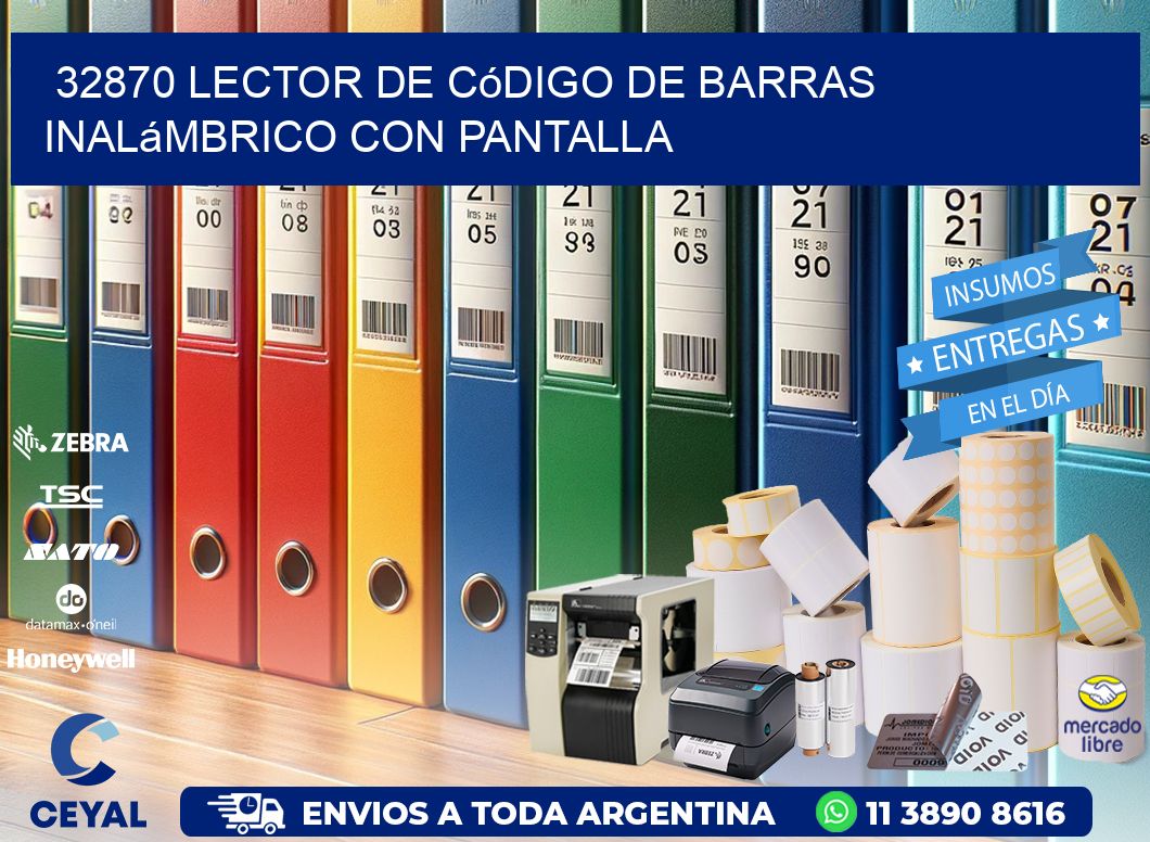 32870 Lector de código de barras inalámbrico con Pantalla