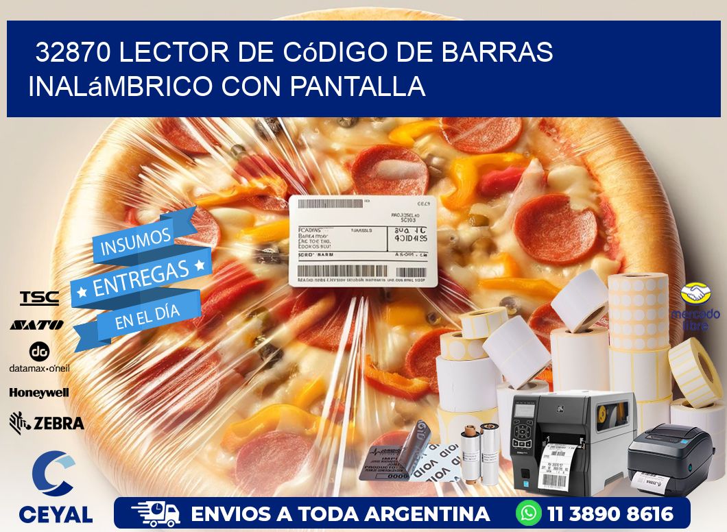 32870 Lector de código de barras inalámbrico con Pantalla